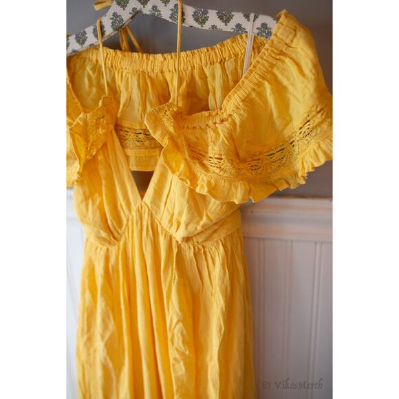 Free People Moonlight Ocean Maxi Dress Medium free-est Small NEW - Picture 5 of 5